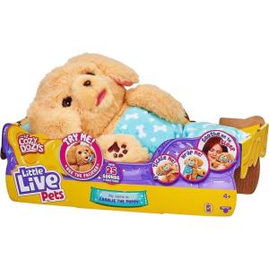 imageLittle Live Pets Cozy Dozys Ginger The Pet Cat Toy Interactive Plush Electronic Cat with 25 Sounds Soft Bedtime Kitty Toys for Kids of Ages 4Charlie The Puppy