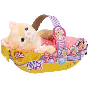 imageLittle Live Pets Cozy Dozys Ginger The Pet Cat Toy Interactive Plush Electronic Cat with 25 Sounds Soft Bedtime Kitty Toys for Kids of Ages 4Ginger The Kitty