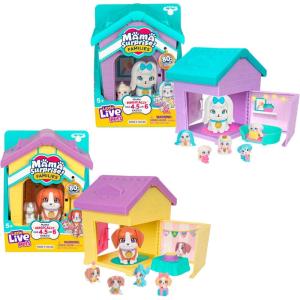 imageLittle Live Pets Dog House Playset Mama Surprise Families Puppy Party Pack 15 Mini Collectible Puppies FoldOut Dog Playset Toy Gift for Kids 5Beagle  Maltese