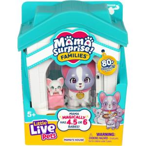 imageLittle Live Pets Dog House Playset Mama Surprise Families Puppy Party Pack 15 Mini Collectible Puppies FoldOut Dog Playset Toy Gift for Kids 5Mamas House