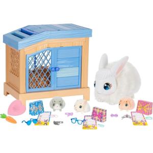 imageLittle Live Pets Hamster Mini Interactive Toy Set Hutch Animal Playset with 3 Surprise Babies 20 Sounds Hamster MustHaves for Ages 3Bunny