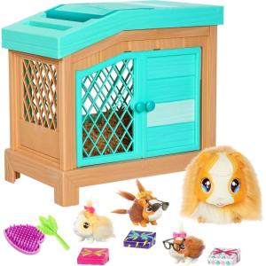 imageLittle Live Pets Hamster Mini Interactive Toy Set Hutch Animal Playset with 3 Surprise Babies 20 Sounds Hamster MustHaves for Ages 3Guinea Pig