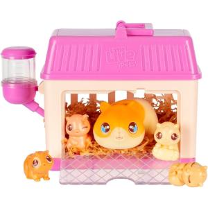 imageLittle Live Pets Hamster Mini Interactive Toy Set Hutch Animal Playset with 3 Surprise Babies 20 Sounds Hamster MustHaves for Ages 3Hamster