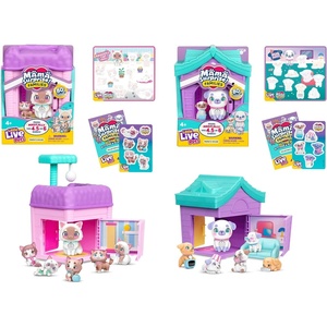 image:imageLittle Live Pets Mama Surprise Families Cat amp Shepherd 2Pack  2 foldout playsets each reveal 46 surprise babies 8 families interactive pet toy for kidsDomestic Cat  Shepherd Dog